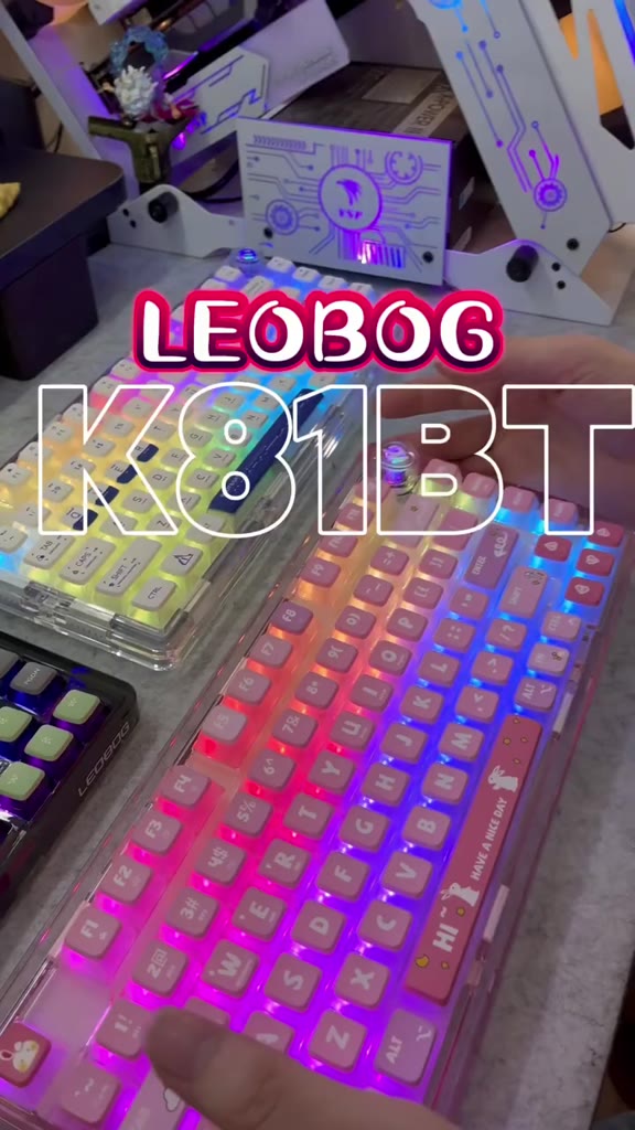 Bàn Phím Cơ Không Dây Bluetooth LEOBOG K81BT 3 Mode LED RGB Hotswap 5 Pin Cấu Trúc Gasket Lót Foam | BigBuy360 - bigbuy360.vn