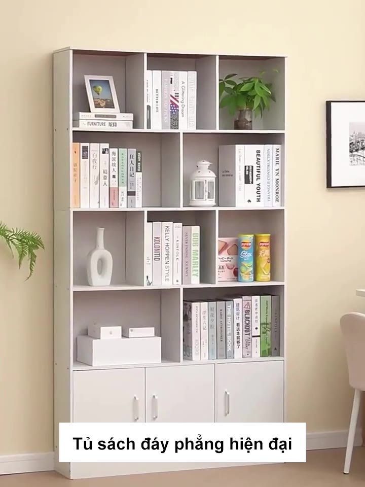 MY Kệ Sách Gỗ Tủ đựng đồ Nhiều Ngăn Chất Liệu MDF Chống Nước Tốt Có Nhà Phong Cách Hiện đại | BigBuy360 - bigbuy360.vn