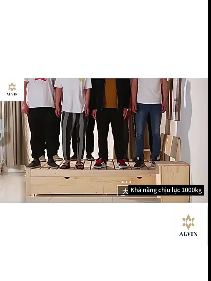 Giường Pallet Gỗ Thông Mới Giường Ngủ Đẹp Chất Lượng gỗ thật 100% 3.5/4/5/6 feet Giường có ngăn kéo | BigBuy360 - bigbuy360.vn