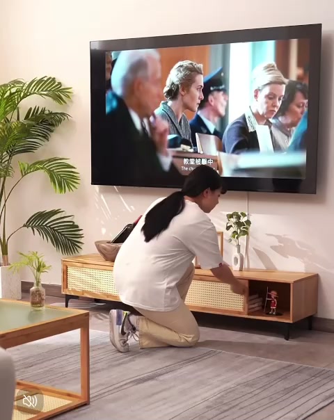 Kệ tủ Tivi bằng tre lắp ghép