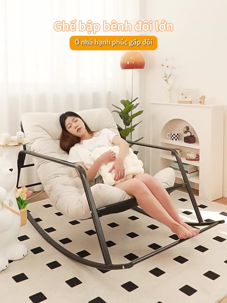 Ghế bập bênh-ghế lười ngủ nằm Ghế lắc đôi Ghế bành ban công Ghế giải trí phòng khách | BigBuy360 - bigbuy360.vn