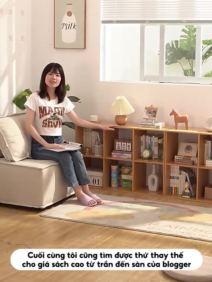 Kệ gỗ tổ ong đa năng，sách màu vân gỗ hiện đại sang trọng lắp ghép tiện dụng | BigBuy360 - bigbuy360.vn