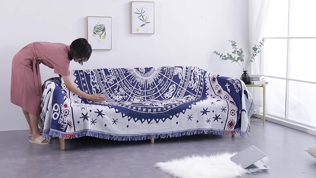 Khăn phủ sofa thổ cẩm decor vintage