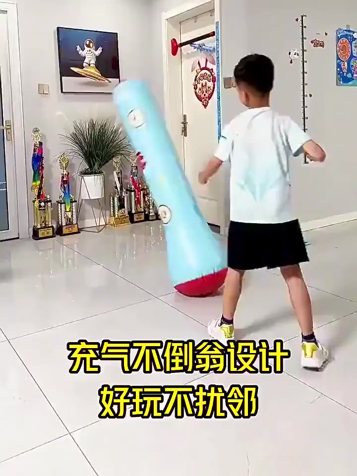 [Tặng kèm bơm] Trụ hơi tập đấm bốc (boxing) cao 1,2 m giúp bé rèn luyện thể chất