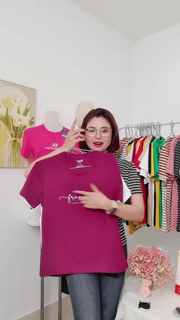 Áo thun nữ TOLI cổ tròn tay ngắn, In chữ France, Form vừa dáng, vải cotton 4 chiều - PSB M02 | BigBuy360 - bigbuy360.vn