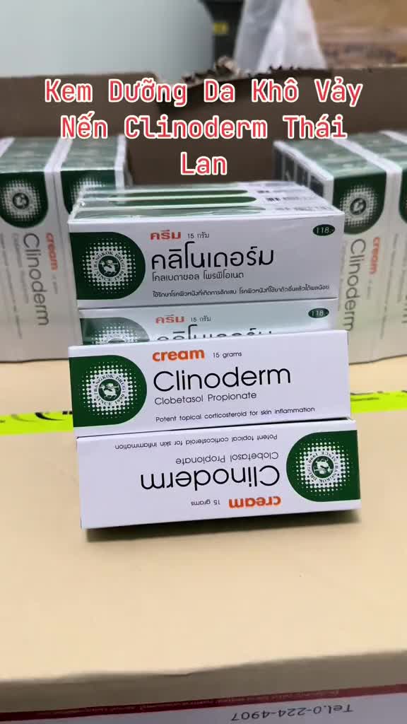Kem dưỡng da khô vảy nến Clinoderm thái lan, hỗ trợ dưỡng da 15gr Fataco's