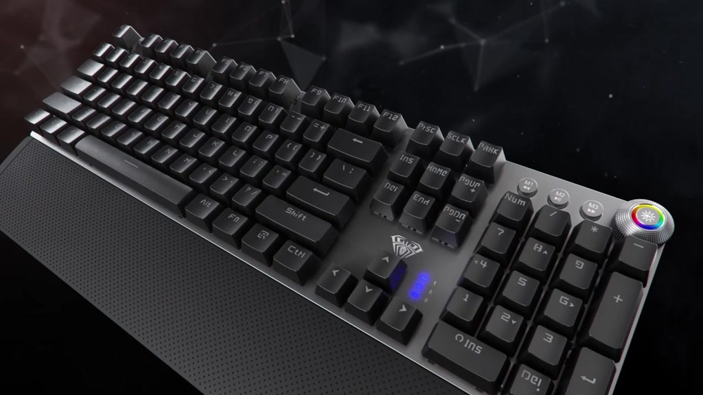 Bàn Phím Cơ Gaming Có Dây AULA F2058 Vỏ Kim Loại Led Rainbow Fullsize 104 Phím có Núm Vặn Nút Media | BigBuy360 - bigbuy360.vn