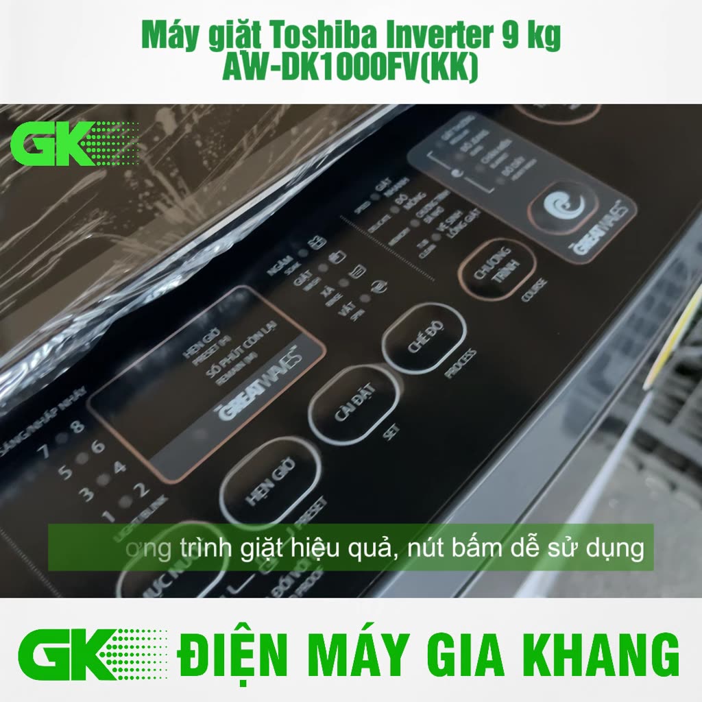 AW-DK1000FV(KK) - Máy Giặt Toshiba Inverter 9.0 Kg