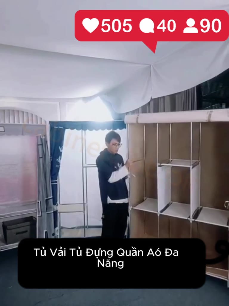 Tủ Vải Tủ Đựng Quần Aó Đa Năng Khung Thép Chịu Lực Tốt Chống Bụi Thiết Kế Hiện Đại | BigBuy360 - bigbuy360.vn