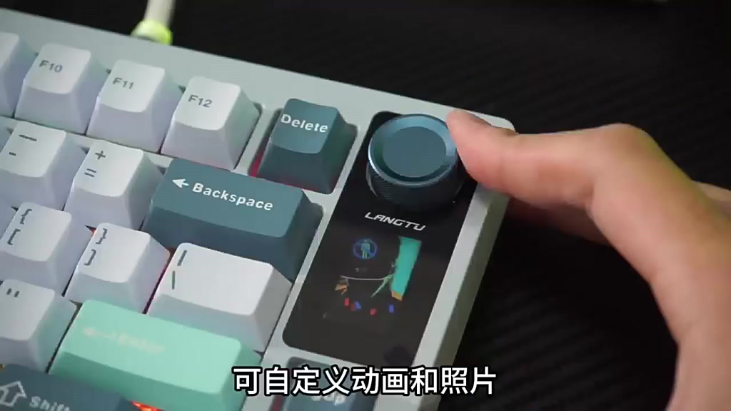 [Mới] Bàn phím cơ không dây hotswap LANGTU LT75 GASKET RGB Màn hình điện tử núm xoay | BigBuy360 - bigbuy360.vn