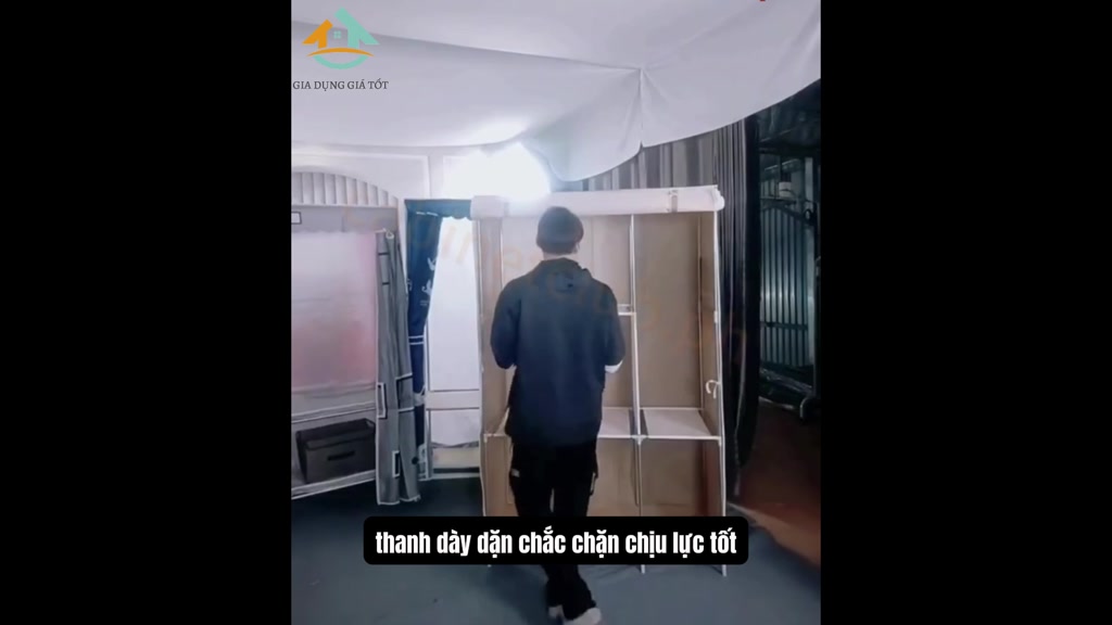 Tủ Vải Đựng Quần Áo Đa Năng Tủ Vải Dệt Chống Nước Khung Thép Chịu Lực Có Chống Bụi Thiết Kế Hiện Đại | BigBuy360 - bigbuy360.vn