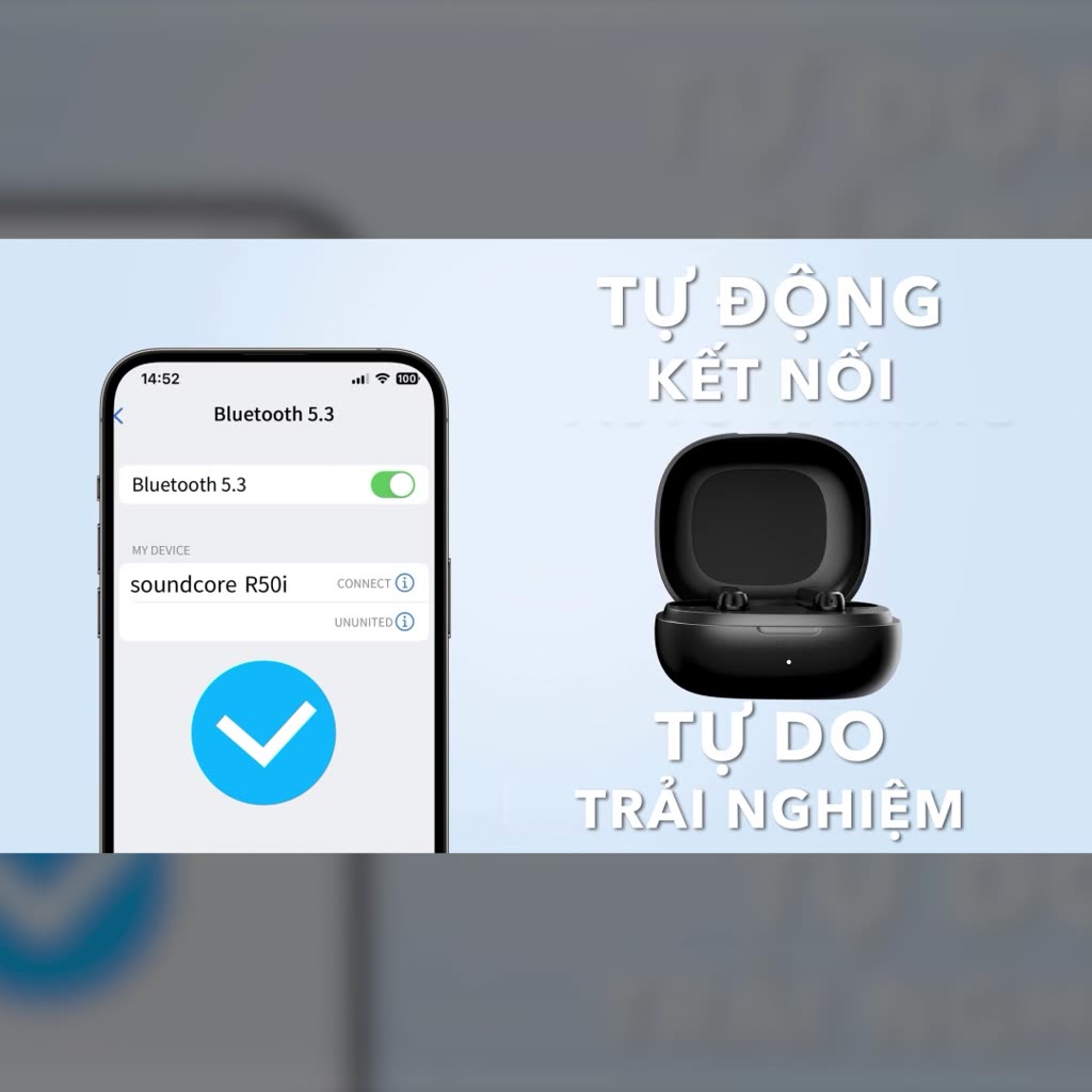 Tai nghe bluetooth soundcore R50i (P20i) siêu nhỏ gọn | 30 giờ phát nhạc | Chống nước IPX5 | Tích hợp phiên dịch | BigBuy360 - bigbuy360.vn