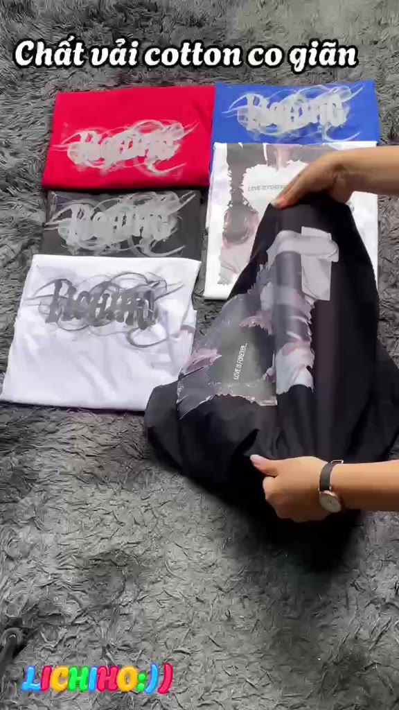 Áo Thun Nam Nữ Unisex Form Rộng  In Chữ Forever Love Ý Nghĩa Áo Phông Oversize Cotton Lichiho | BigBuy360 - bigbuy360.vn