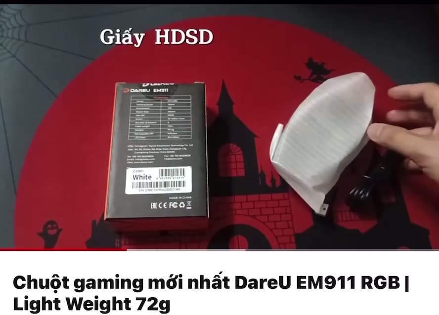Chuột Gaming DAREU EM911 (RGB, DareU BRAVO sensor: 10.000 DPI, Lightweight: 72g) | BigBuy360 - bigbuy360.vn