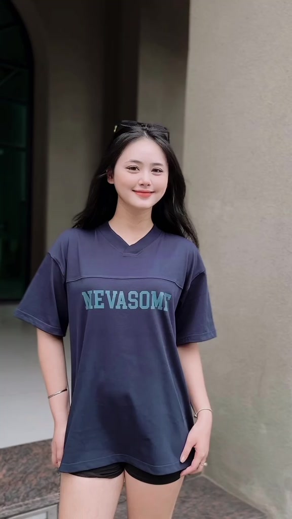 Áo Thun Boxy Local Brand NEVASOME V-Neck Basic Tee Cotton 260 gsm Tay Lỡ Form Boxy Rộng Nam Nữ Cổ V | BigBuy360 - bigbuy360.vn