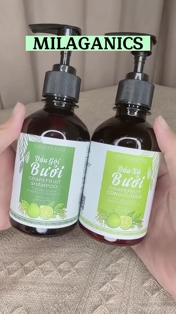 Dầu gội tinh dầu bưởi MILAGANICS giảm rụng & giúp mọc tóc, dầu gội bưởi dài tóc 250ml | BigBuy360 - bigbuy360.vn