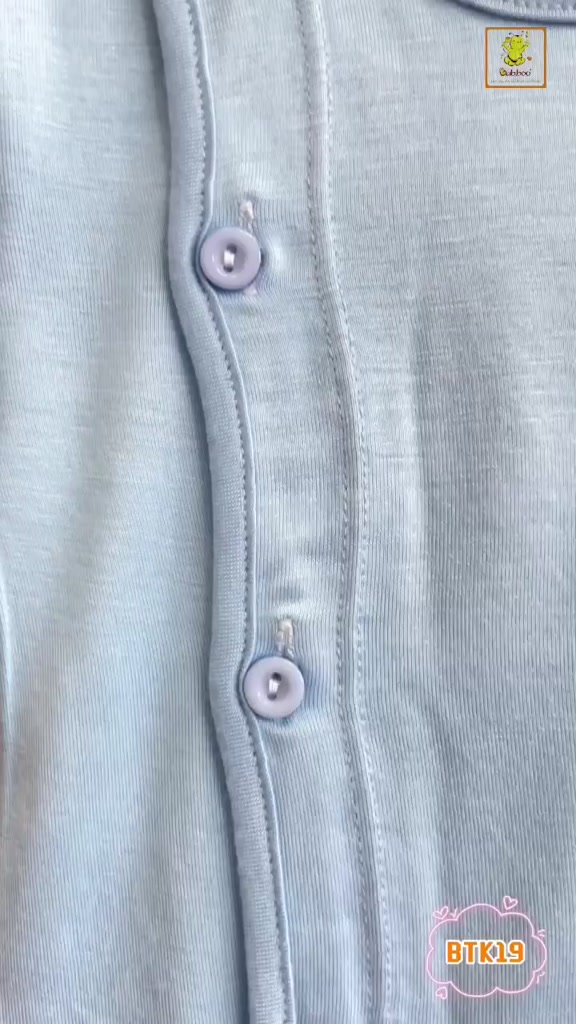 Áo sơ sinh Babiboo bác sĩ tay ngắn vải visco siêu mềm mại