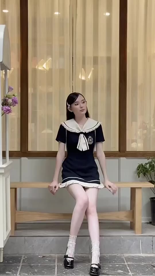 Đầm Dự Tiệc - Váy Nữ Thắt Nơ Chiết Eo Kiểu Dáng Thủy Thủ Phong Cách Preppy Tiêu Thư Ngọc Tuấn Store | BigBuy360 - bigbuy360.vn