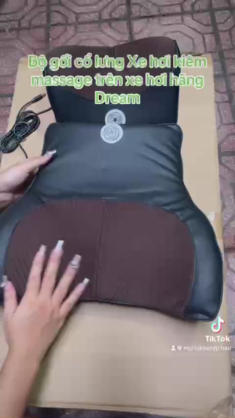 Bộ gối tựa lưng và cổ kiêm massage trên xe hơi Dream