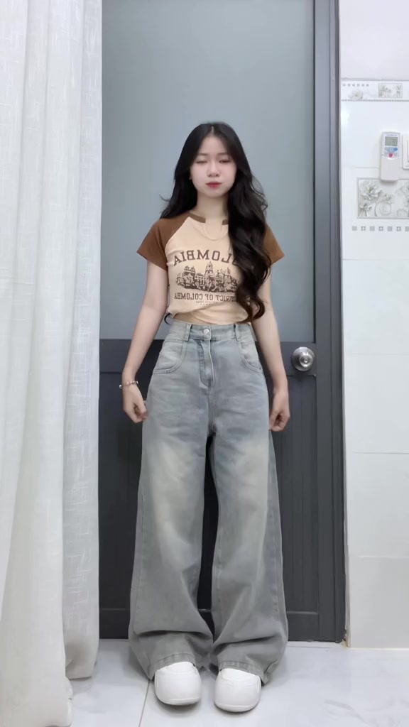 Quần Jean Nữ MIAA ỐNG RỘNG cạp cao Màu Xanh Trắng Wash Đen dáng dài chất bò RIN mềm denim BIGSIZE | BigBuy360 - bigbuy360.vn