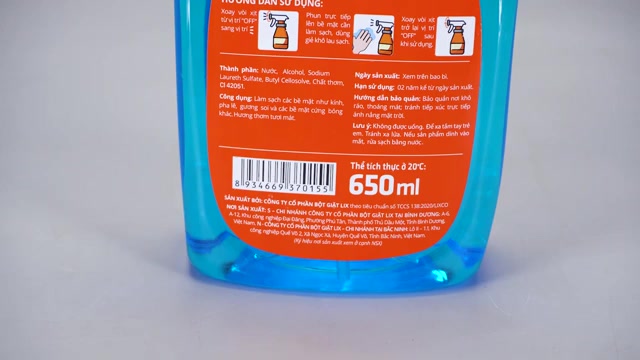 Nước lau kính LM siêu sạch chai 600ml