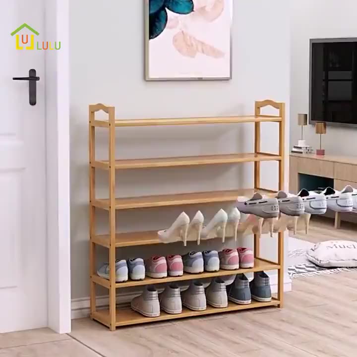 ALVIN Kệ Giày Gỗ Tủ giày Giá Đựng Giày Dép Thiết Kế Hiện Đại Tiết Kiệm Diện Tích, Chất Liệu Tre | BigBuy360 - bigbuy360.vn