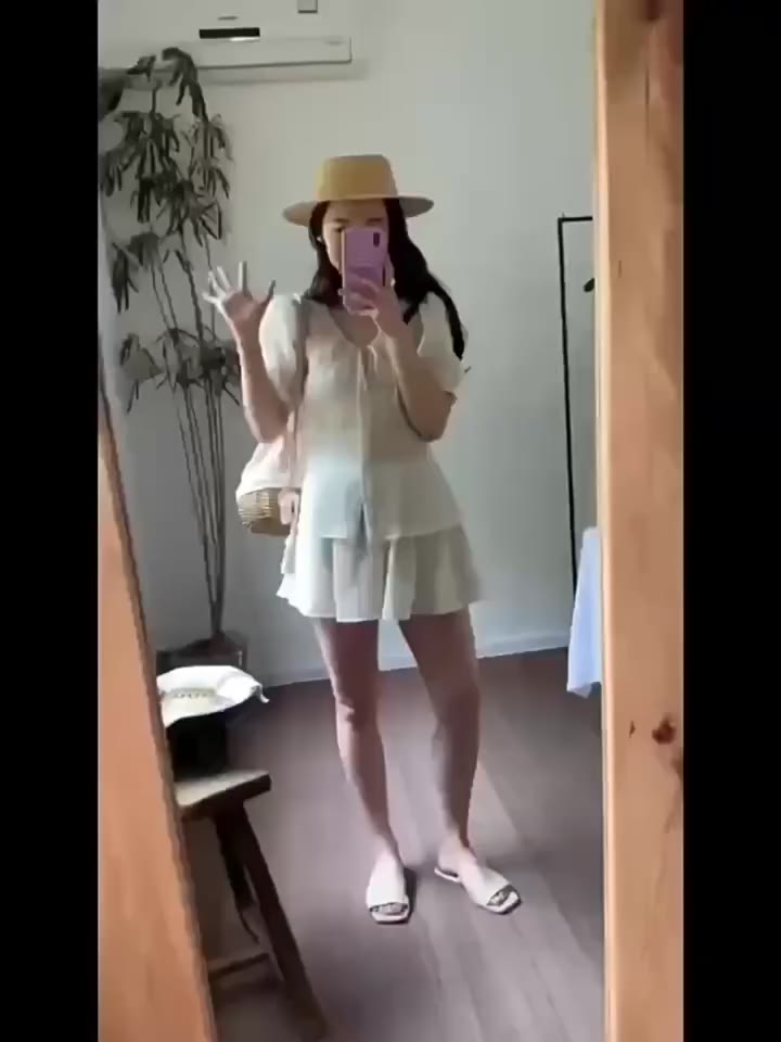 Set bộ đồ nữ áo sơ mi bèo tiểu thư rúm ngực thắt nơ phối chân váy xòe tiểu thư xinh xắn B815 SUTANO | BigBuy360 - bigbuy360.vn