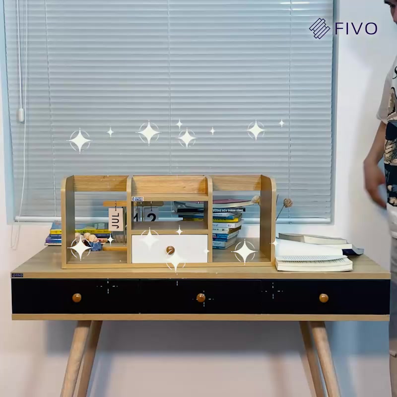 Kệ Sách Gỗ Để Bàn FIVO FB26