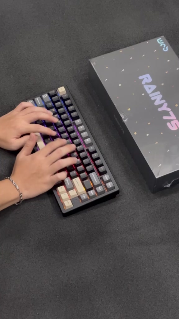 Rainy75 Wave75 bàn phím cơ  Kết Nối 3 Mode, Full Nhôm, Led RGB, siêu phẩm 2026  đã mod RIOKEYBOARD | BigBuy360 - bigbuy360.vn