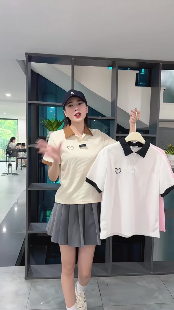 Áo thun nữ Polo Lista thêu tim ,sang trọng ,thanh lịch dễ phối đồ. ( Mã 2 ) | BigBuy360 - bigbuy360.vn