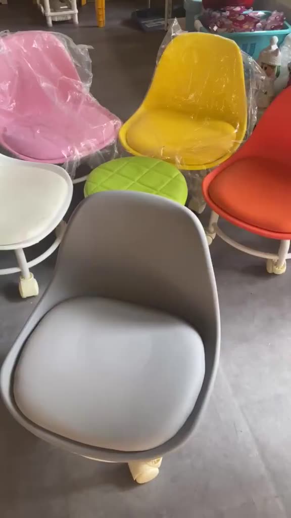 Ghế Tròn Xoay Bệt Có Bánh Xe Đa Năng Xoay 360 Độ Đệm Ghế Da Pu Êm Ái Bền Bỉ Chống Nước Bám Bẩn Tựa Lưng Trong Suốt Em | BigBuy360 - bigbuy360.vn