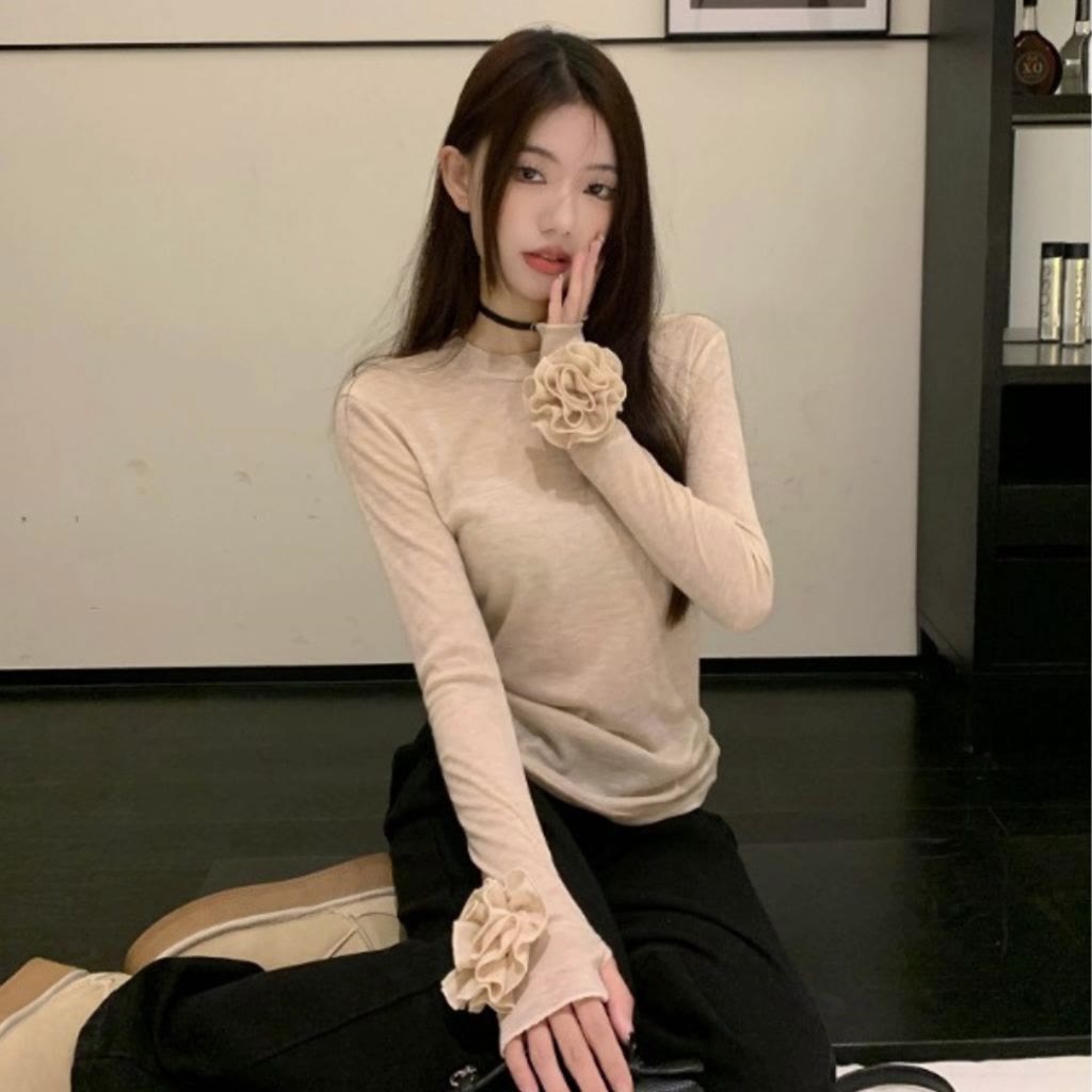 Áo Thun Zip Tay Đính Hoa Hồng,  tay dài ,Chất Liệu Co Giãn, Thoáng Mát, thấm hơi Mồi Hôi - Cemos Store | BigBuy360 - bigbuy360.vn