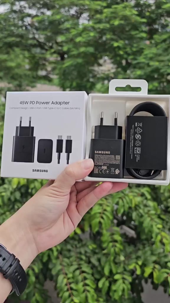 Bộ sạc nhanh Samsung 45W chính hãng FULLBOX dây 5A 1m8 - Bảo hành 12T