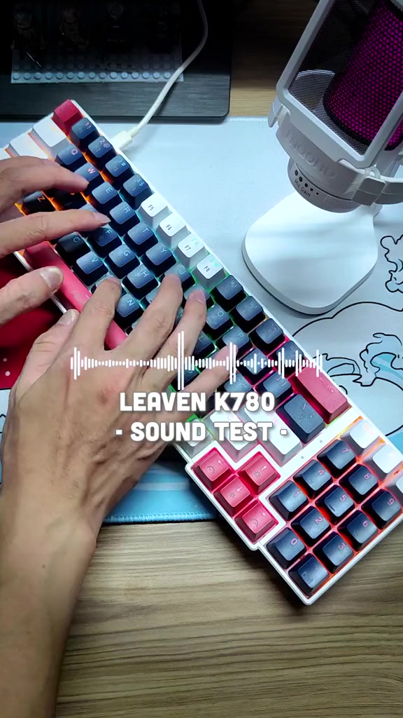 Bàn phím cơ K780 Leaven - Yellow switch - Có Hotswap - Led Rainbow - Dây rời - Hỗ trợ mọi thiết bị | BigBuy360 - bigbuy360.vn