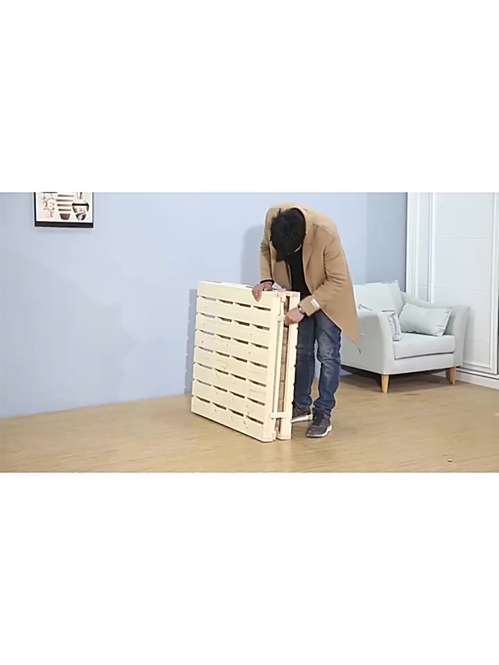 Giường gỗ gấp Giường Pallet Gỗ Thông Mới Giường Ngủ Đẹp Chất Lượng gỗ thật 100% 3.5/4/5/6 feet | BigBuy360 - bigbuy360.vn