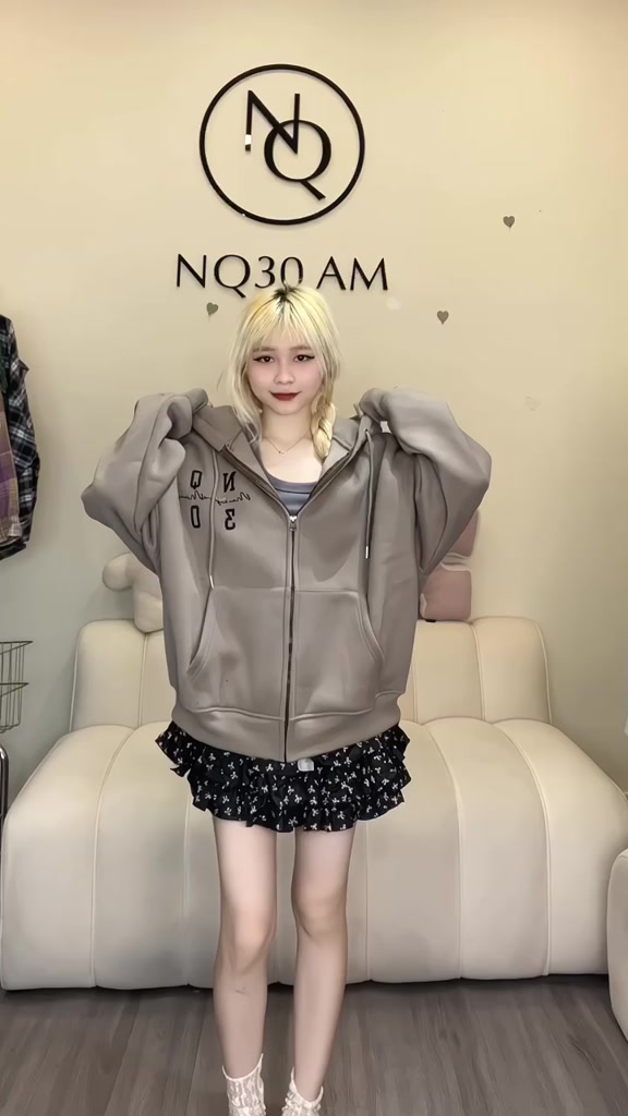 Áo Khoác Nỉ Hoodie Zip COTTON Thêu Nổi NQ30 SQUARE Chống Nắng Tốt Form Rộng Nam Nữ Unisex (Không xù lông) | BigBuy360 - bigbuy360.vn