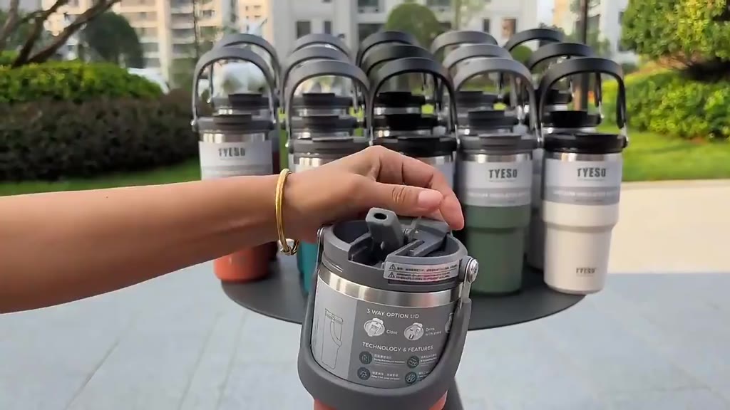 Ly giữ nhiệt cao cấp Tyeso V2 có 5 dung tích 600-1200ml, cốc giữ nhiệt thể thao COOLBOX tyeso v2 | BigBuy360 - bigbuy360.vn