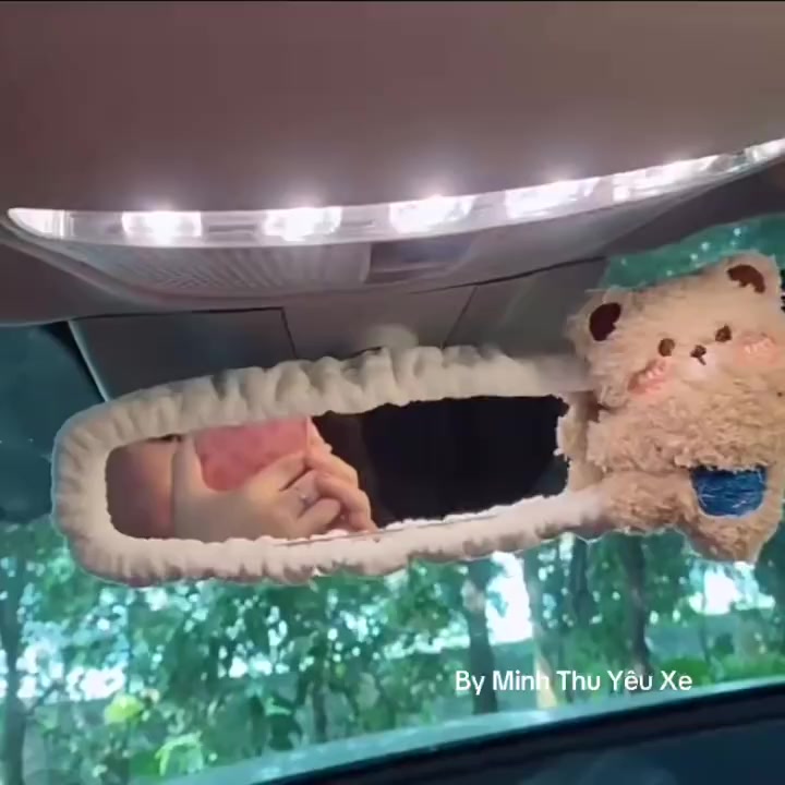 Bọc gương chiếu hậu xe ô tô vịt nón rơm dễ thương trang trí nội thất xe đáng yêu