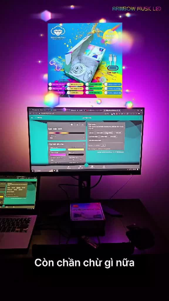 Đèn Led Màn Hình Ambilight Skydimo 'nd RAINBOW MUSIC LED | USB | tương thích với SignalRGB | 60 FPS | BigBuy360 - bigbuy360.vn