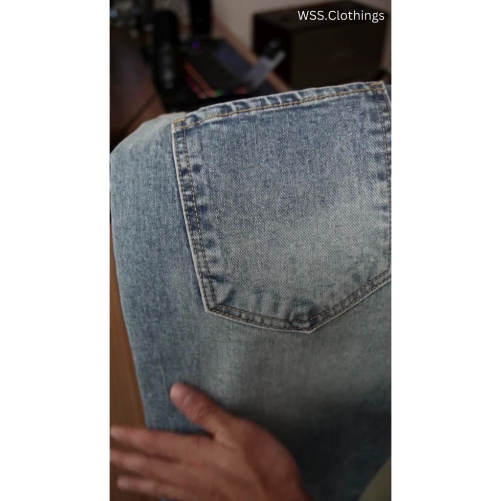 [Sale Lẻ Size + Voucher 50K] Quần Jeans Nam ống đứng/suông WSS vải dày cao cấp | Straight Fit Jeans | BigBuy360 - bigbuy360.vn