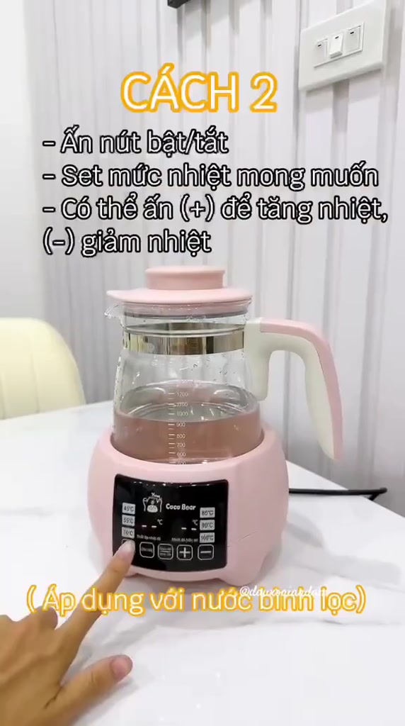 Ấm Đun Nước Pha Sữa Hâm Sữa CocoBear/Misuta