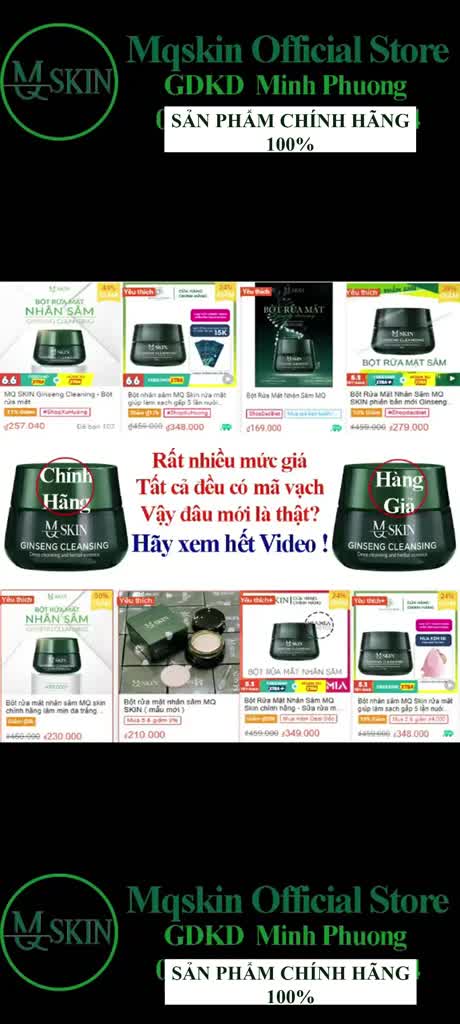 Bột Rửa Mặt Mq Skin Chính Hãng Nhân Sâm và Nhụy Hoa Nghệ Tây Bột Rửa Mặt MQSkin Mẫu Mới & Thay Da Tái Tạo Da Mq Skin | BigBuy360 - bigbuy360.vn