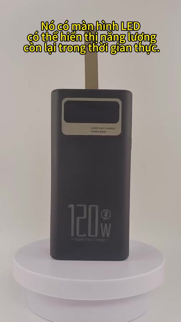 Sạc dự phòng 50000mAh, sạc nhanh hai chiều hai dây có thể tháo rời, phát sóng trực tiếp ngoài trời | BigBuy360 - bigbuy360.vn