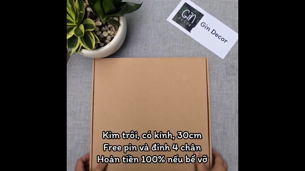 Đồng hồ treo tường kim trôi Quartz có Kính (FREE nguồn AA và đinh, 30cm/35cm, dạ quang) | BigBuy360 - bigbuy360.vn