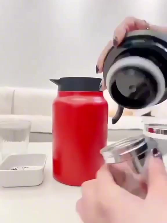 Ấm pha trà giữ nhiệt 1500ml tặng 4 ly thủy tinh Hilogi house, inox 316, lõi lọc inox