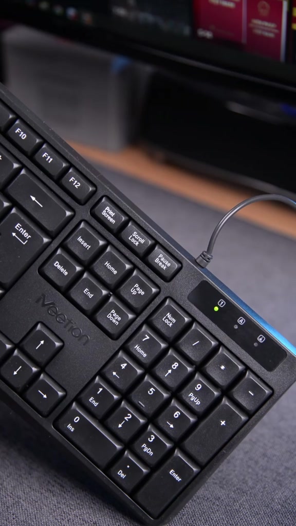 Bàn phím văn phòng chống ồn K200 MeeTion 104 phím thiết kế Ergonomic keycap gia công UV độ bền cao | BigBuy360 - bigbuy360.vn