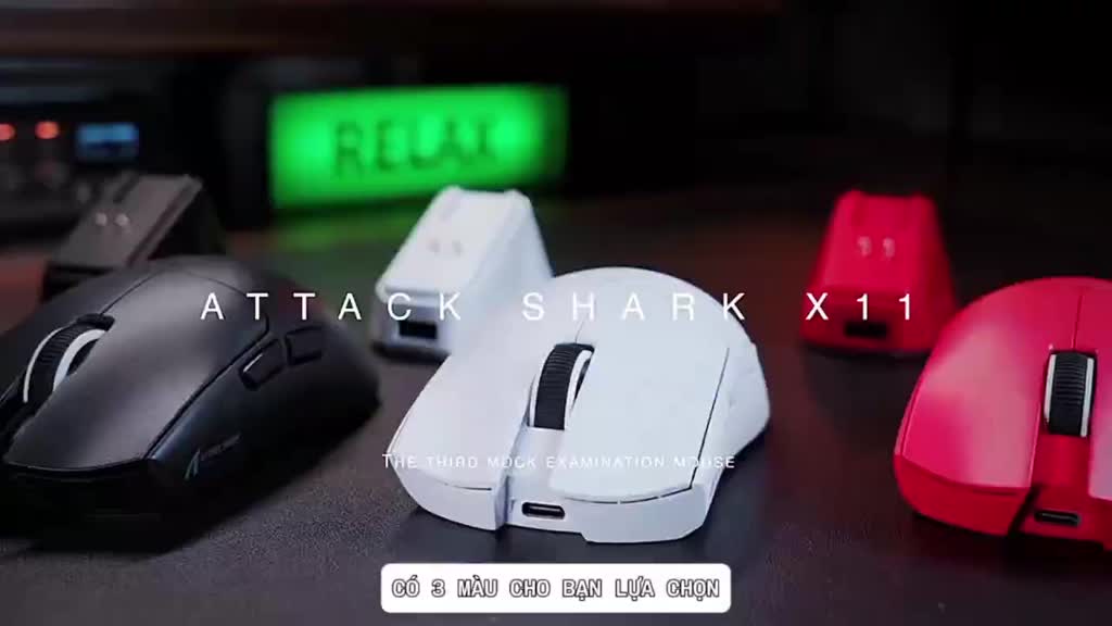 Chuột Gaming Attack Shark R1-X11 Siêu Nhẹ Chip Paw3311 Cực Mạnh 3 Mode Kết Nối Bluetooth / 2.4G / Type-C | BigBuy360 - bigbuy360.vn