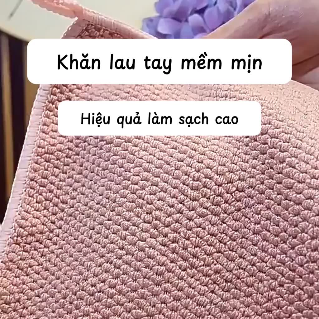 Khăn lau tay treo bếp vải microfiber có móc treo sang trọng, khăn lau bếp cao cấp có móc treo siêu thấm | BigBuy360 - bigbuy360.vn