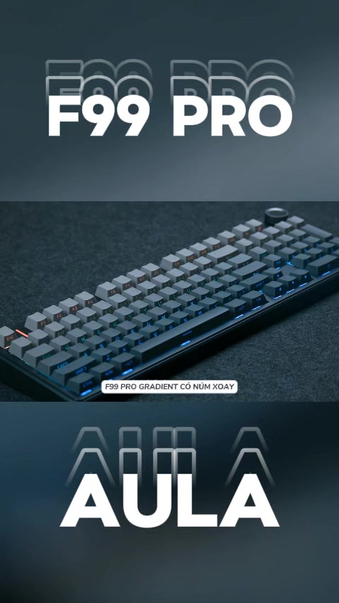 Bàn Phím Cơ Không Dây 3 Mode AULA F99 PRO Núm Xoay Đa Năng có Hotswap Gasket Mount Pin 8000mAh | BigBuy360 - bigbuy360.vn