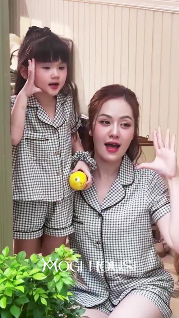 XẢ KHO - Đồ Ngủ Đôi Mẹ Và Bé PIJAMA Basic